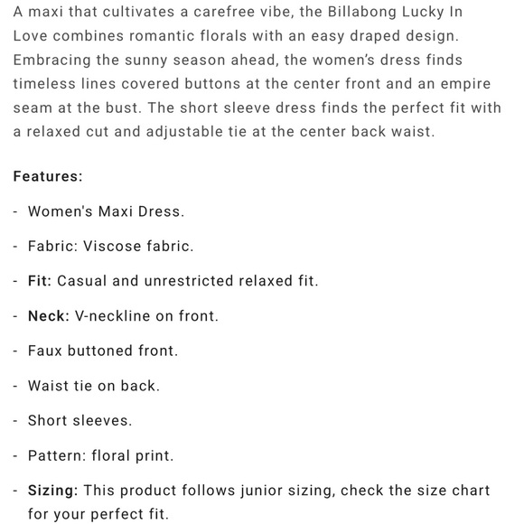 2X HP! NWT Billabong Lucky in Love Dress - Picture 7 of 8